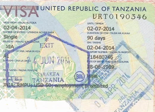Tanzania visa process